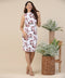 Floral Bodycon Printed White Dress